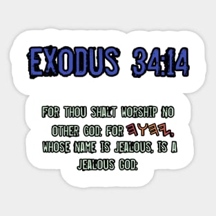 Exodus 34:14 Sticker